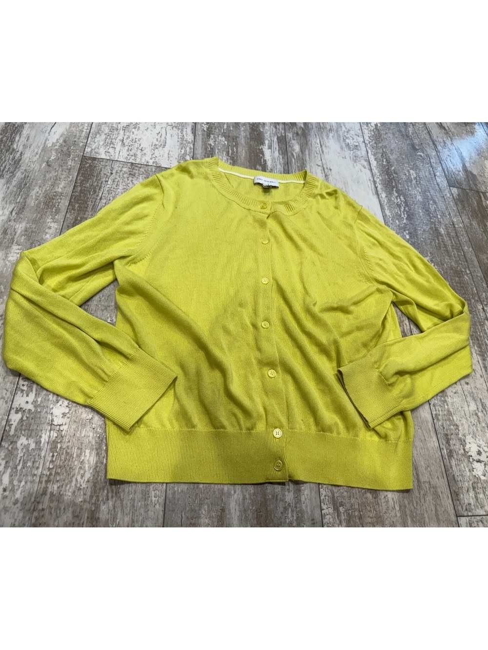 Free Assembly Green Button Front Cardigan Sweater Preppy Mod